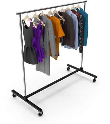 Rack of personal clothing